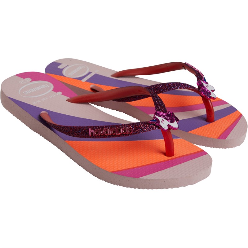 Havaianas Kids Slim Glitter II Flip Flops Candy Pink