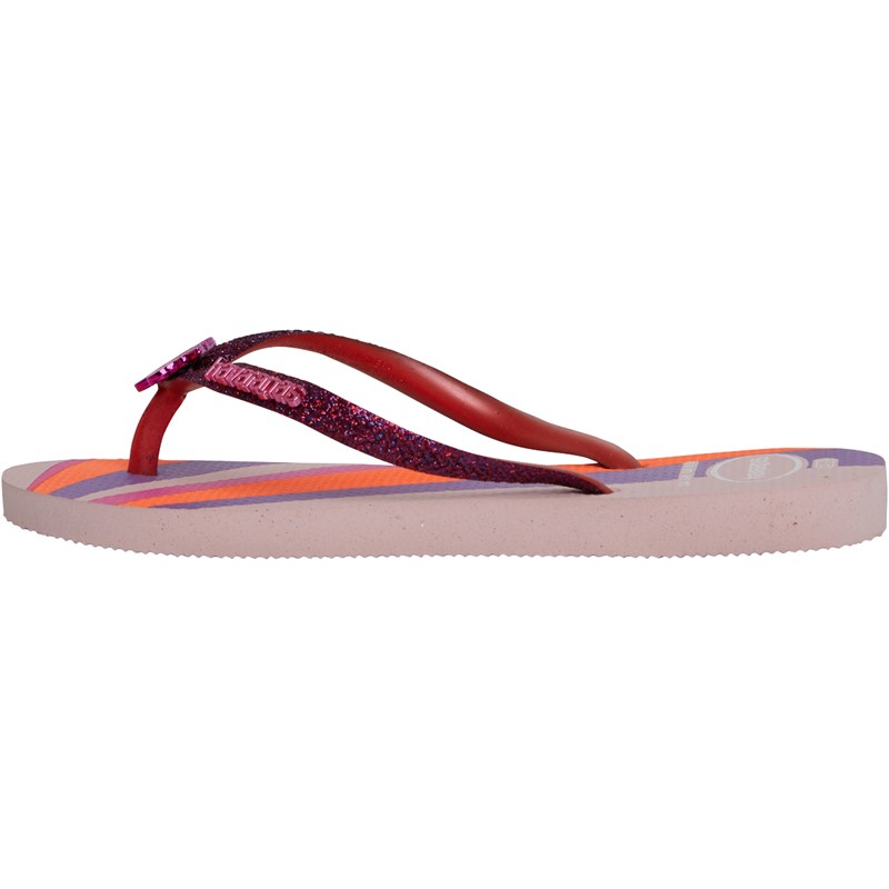 Havaianas Kids Slim Glitter II Flip Flops Candy Pink