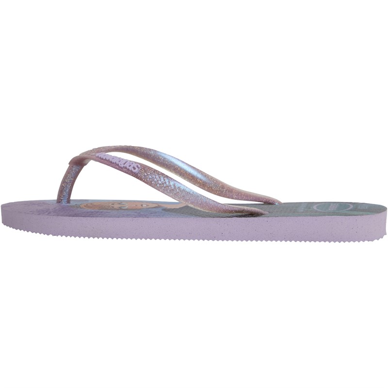 Havaianas Girls Slim Frozen Flip Flops Quiet Lilac/Lilac Moonlight Glitter