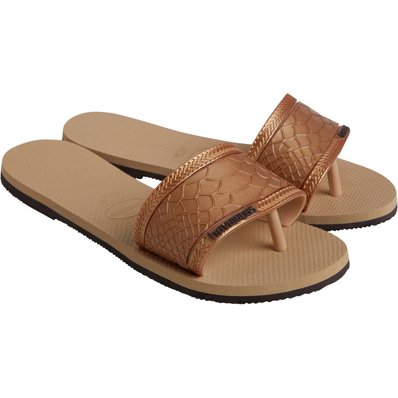 Havaianas Womens You Angra Wild Sandals Golden