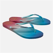 Havaianas Womens Slim Gradient Sunset Flip Flops Blue/Multi