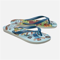 Havaianas Minecraft Flip Flops White/Blue Comfy
