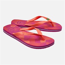 Havaianas Womens Brasil Fresh Flip Flops Pink/Multi