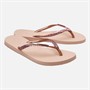 Havaianas Womens Slim Glitter Ii Flip Flops Ballet Rose/Golden Blush