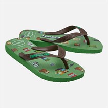 Havaianas Kids Minecraft Flip Flops Green/Multi