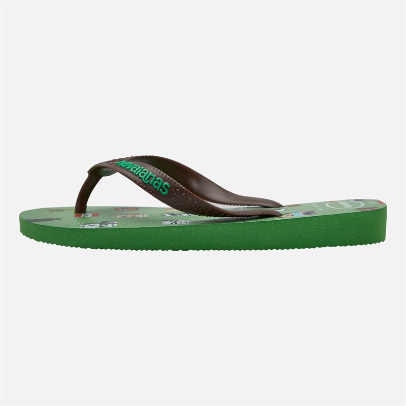 Havaianas Kids Minecraft Flip Flops Green/Multi