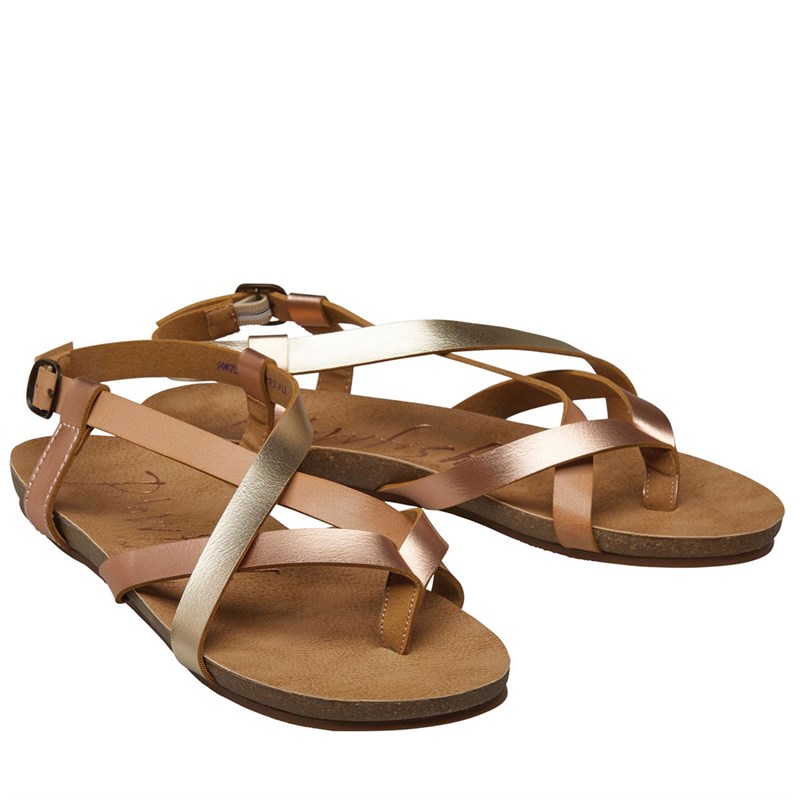 blowfish rose gold sandals