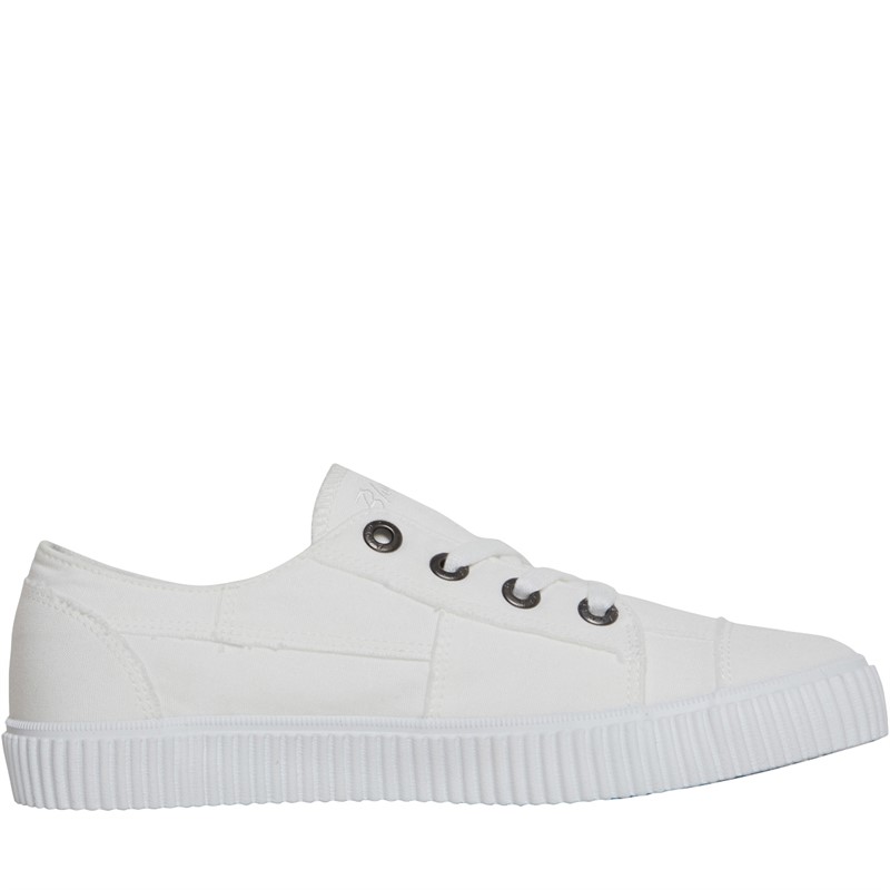 Blowfish Womens Cablee Canvas Shoes White