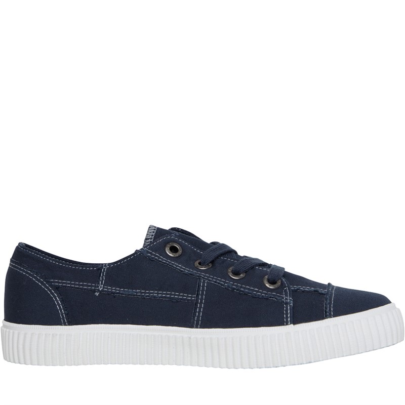 Blowfish Womens Cablee Canvas Shoes Navy