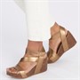Blowfish Womens Hydra Wedge Sandals Amber Dyecut