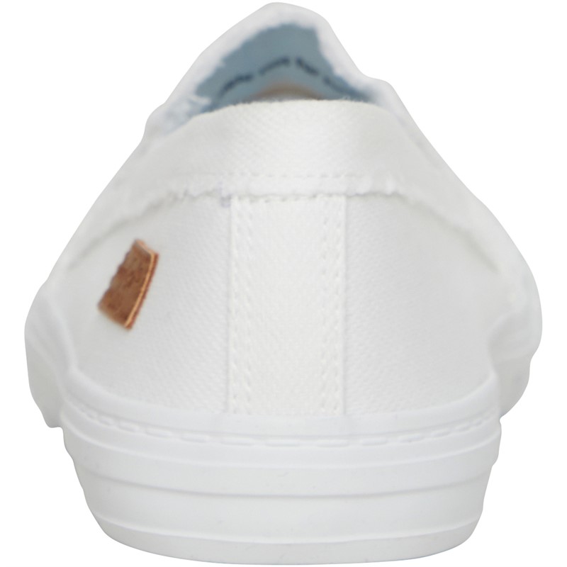 Blowfish Womens Aliso Slip On Canvas Shoes White