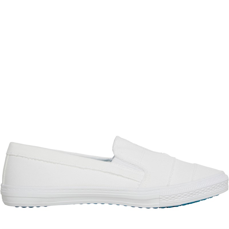 Blowfish Womens Aliso Slip On Canvas Shoes White