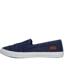 Blowfish Womens Aliso Slip On Canvas Shoes Navy