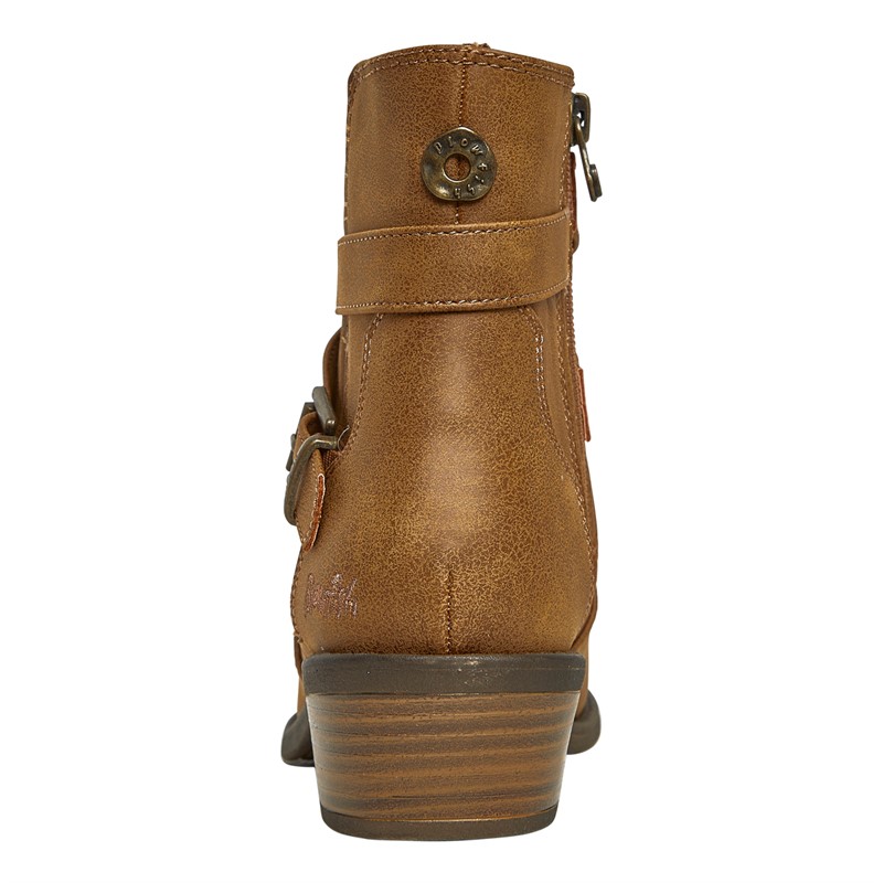 Blowfish Womens Lyah Buckle Detail Boots Rust