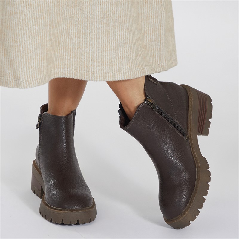 Blowfish Womens Joy Chelsea Boots Dark Brown
