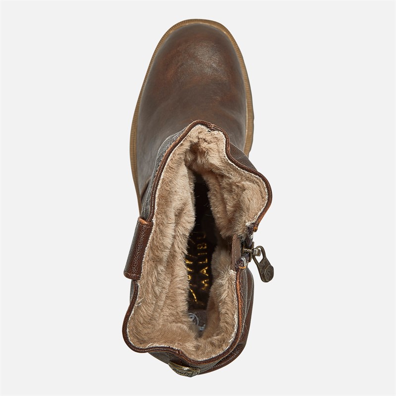 Blowfish Womens Juniper Cozy Ruched Boots Brown