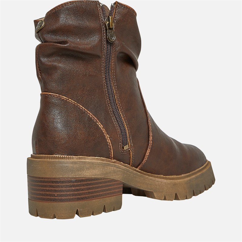 Blowfish Womens Juniper Cozy Ruched Boots Brown