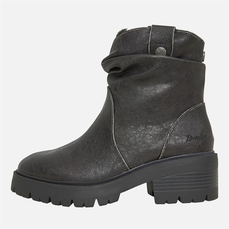 Blowfish Womens Juniper Cozy Ruched Boots Black - Size 7