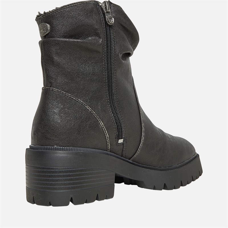 Blowfish Womens Juniper Cozy Ruched Boots Black