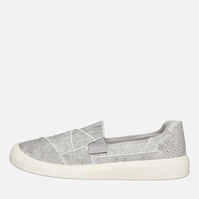 Blowfish Womens Malibu Beachfront Slip On Canvas Shoes Fog Grey