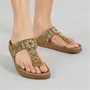Blowfish Womens Malibu Lyric Thong Footbed Sandals Walnut/Brown