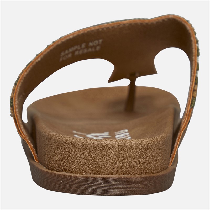 Blowfish Womens Malibu Lyric Thong Footbed Sandals Walnut/Brown