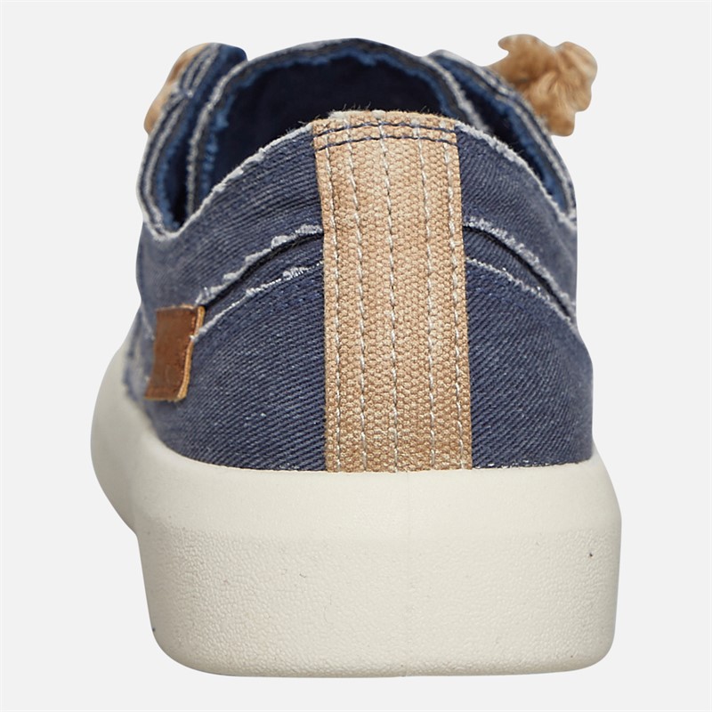 Blowfish Womens Malibu Beachside Slip On Canvas Shoes Navy