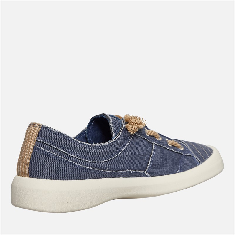 Blowfish Womens Malibu Beachside Slip On Canvas Shoes Navy