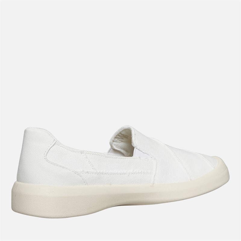 Blowfish Womens Malibu Beachfront Slip On Canvas Shoes White/Cream