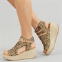 Blowfish Womens Malibu Lacey Wedge Espadrille Sandals Leopard