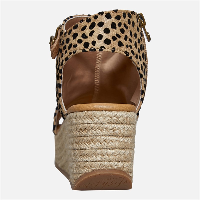 Blowfish Womens Malibu Lacey Wedge Espadrille Sandals Leopard