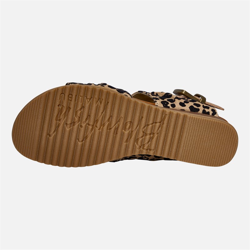 Blowfish Womens Malibu Bliss Ankle Strap Sandals Leopard