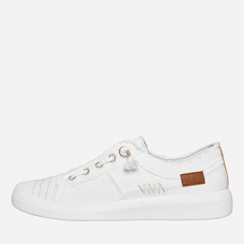 Blowfish Womens Malibu Beachside Slip On Canvas Shoes White/Cream