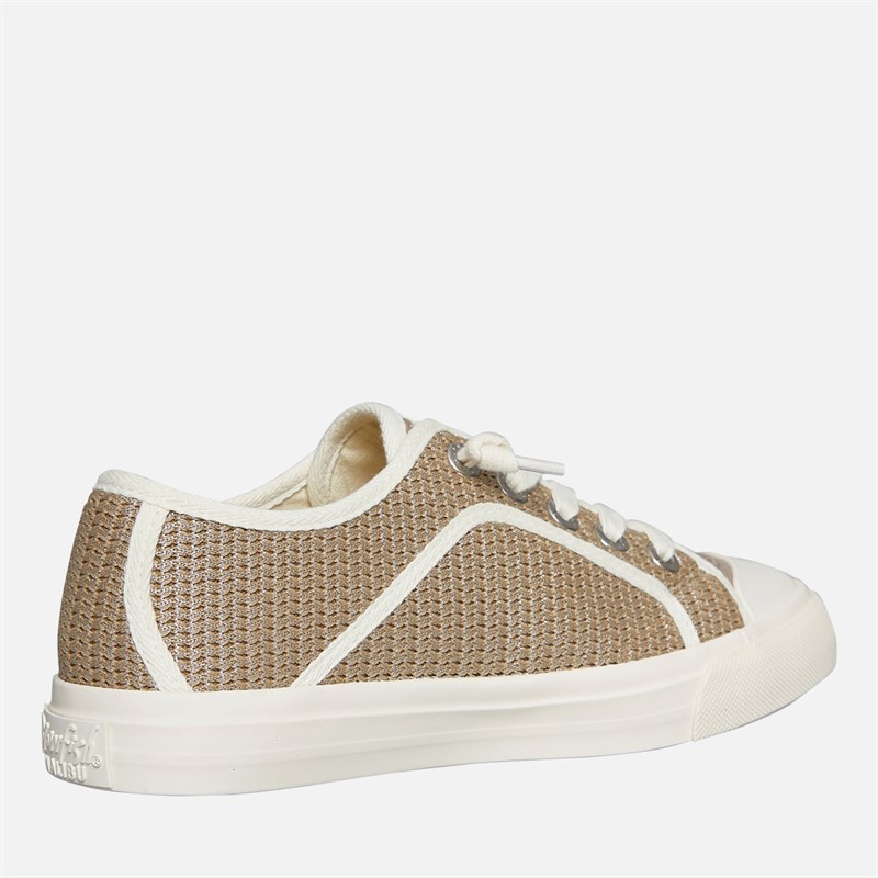 Blowfish Womens Malibu Mystical Canvas Shoes Taupe Silver