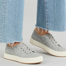 Blowfish Womens Malibu Super Smile Canvas Shoes Fog Grey