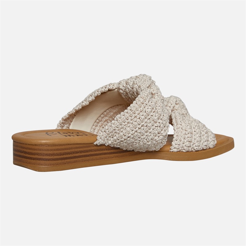 Blowfish Womens Malibu Ashland Crochet Slide Sandals White