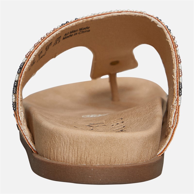 Blowfish Womens Malibu Lyric Thong Footbed Sandals Sand/Natural