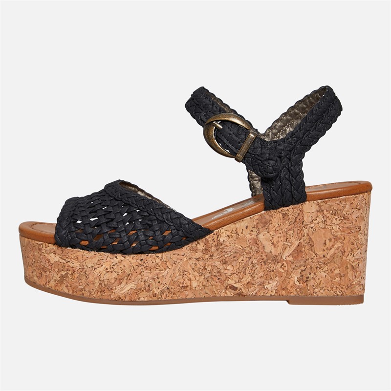 Blowfish Womens Malibu Aric Wedge Sandals Black