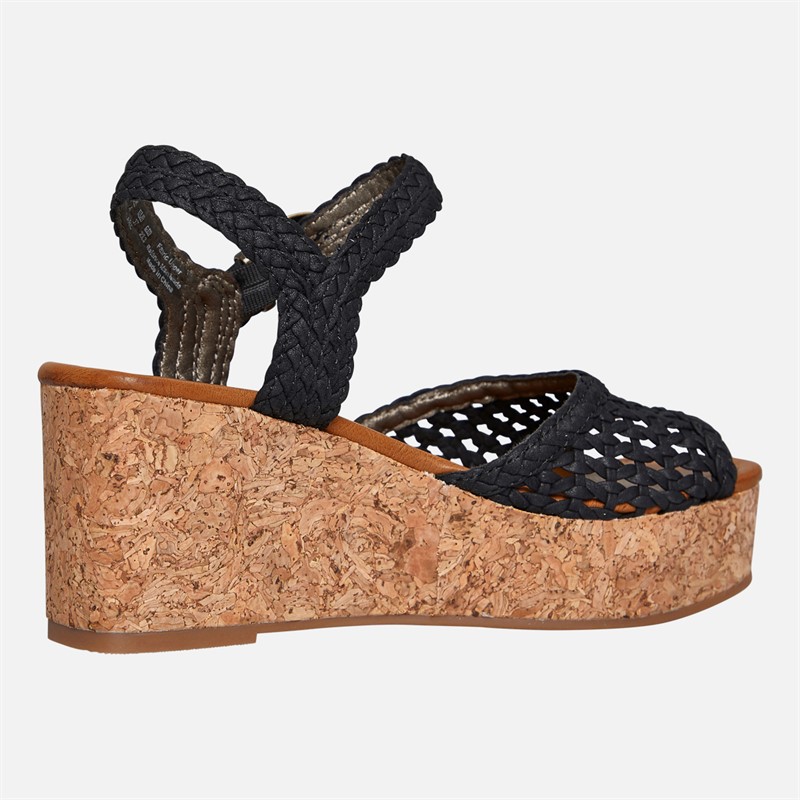 Blowfish Womens Malibu Aric Wedge Sandals Black
