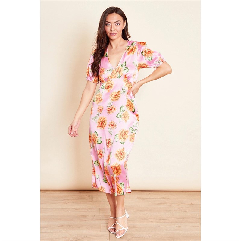 Influence Womens Midi Dress Pink