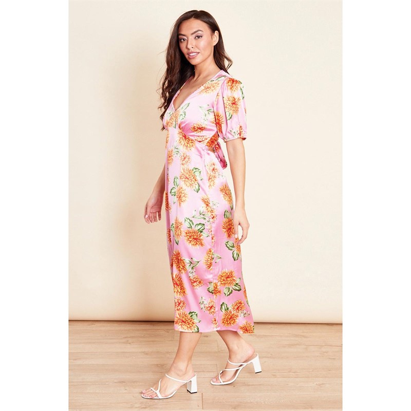 Influence Womens Midi Dress Pink
