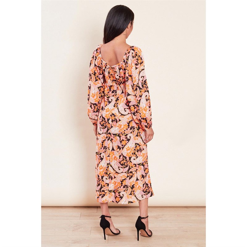 Influence Womens Midi Dress Orange