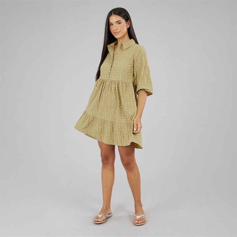 Influence Womens Shirt Dress Khaki