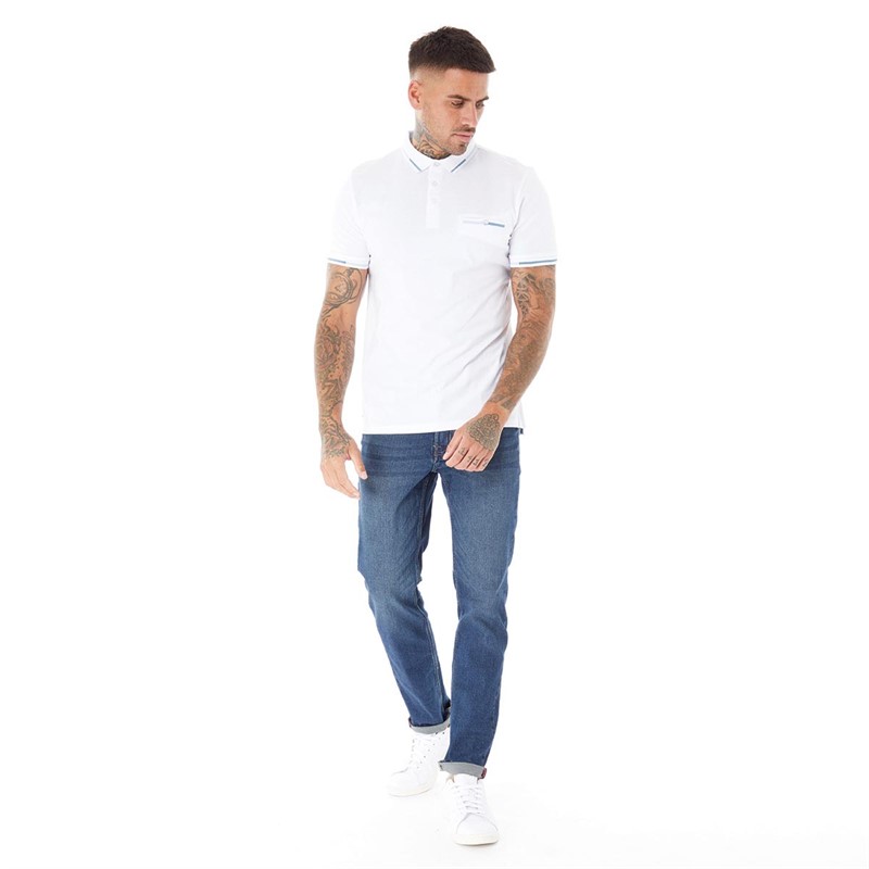 KENSINGTON EASTSIDE Mens Tarlton Polo Bright White