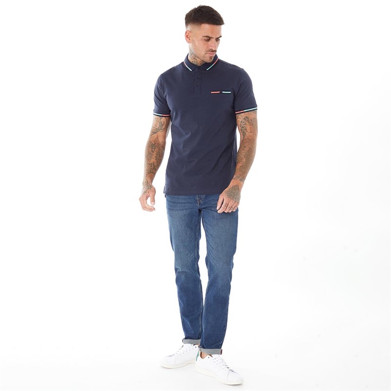 KENSINGTON EASTSIDE Mens Tarlton Polo Sky Captain Navy