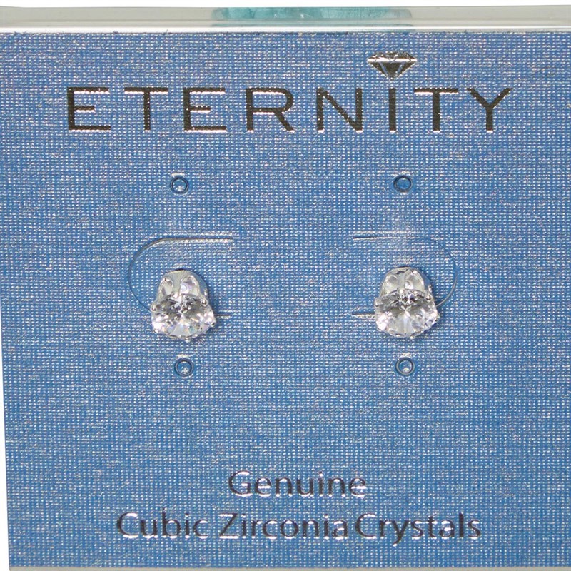Eternity Womens Earrings Silver Tone