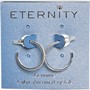Eternity Womens Hoop Earrings Silver Tone