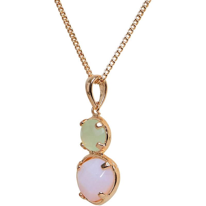 Eternity Womens Semi Precious Earring And Pendant Set Gold Tone