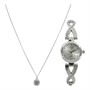 Eternity Womens Quartz Watch And Jewellery Gift Set Silver