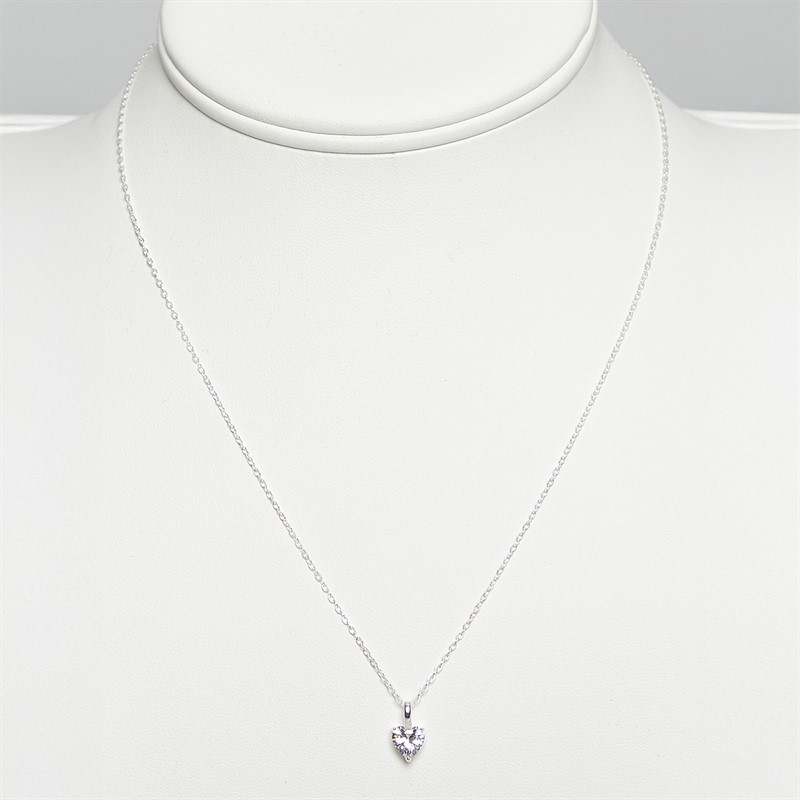 Eternity Womens Sterling Pendant With CZ Stone Clear